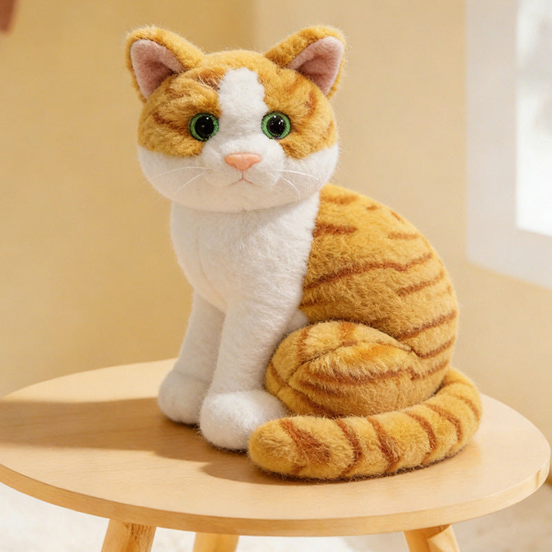 Lifelike Stretching Cat Plush Floor Cuddle Pillow Kalsten