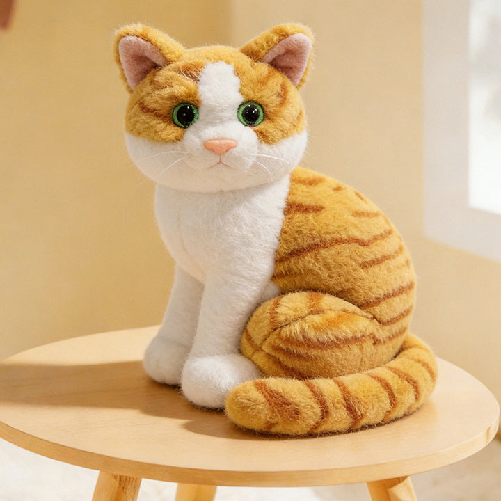 Lifelike Stretching Cat Plush Floor Cuddle Pillow Kalsten