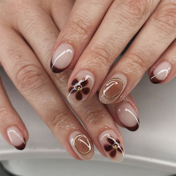 Floral-Inspired Press-On Nail Art