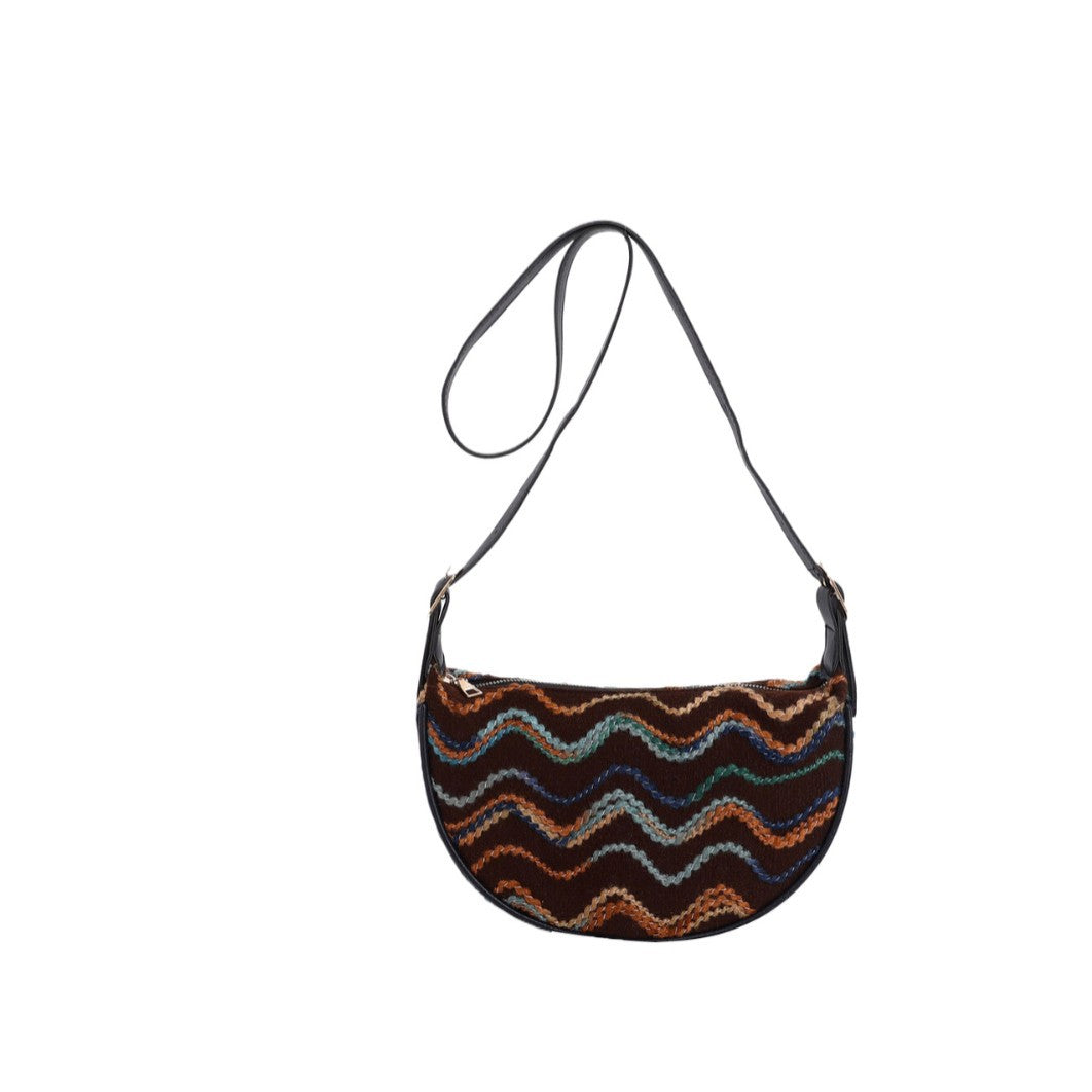Vintage-Inspired Woven Crossbody Bag Kalsten