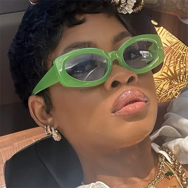 Ladies trendy sunglasses with unique, curved frame Kalsten