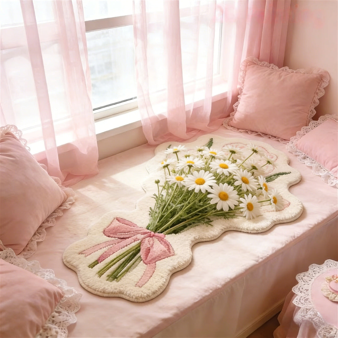 Floral Lavender-Themed Area Rug for Home