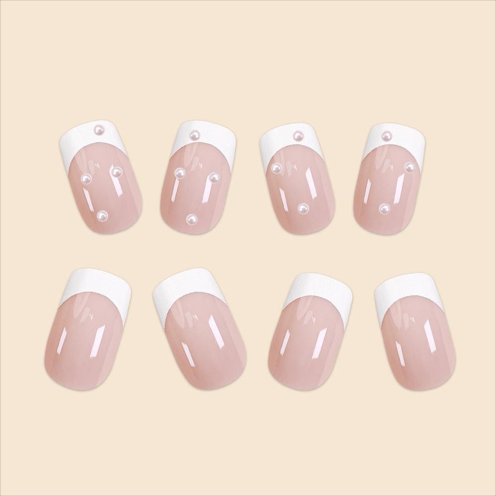 Elegant French Tip Press-On Nail Art