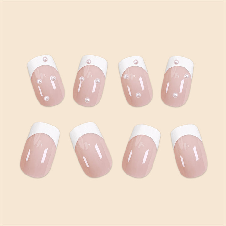 Elegant French Tip Press-On Nail Art