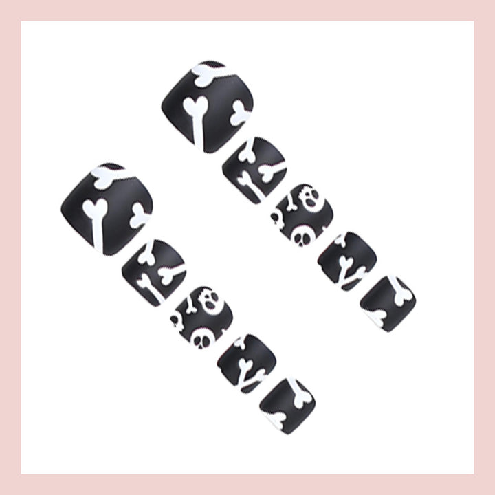 Nail art set with creative skull and bone designs Kalsten