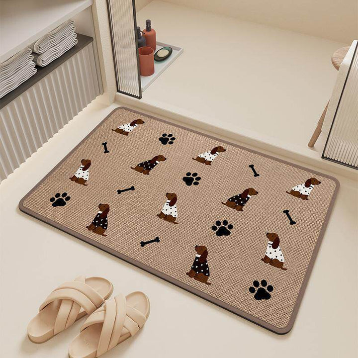 Fun Dog-Themed Bath Mat