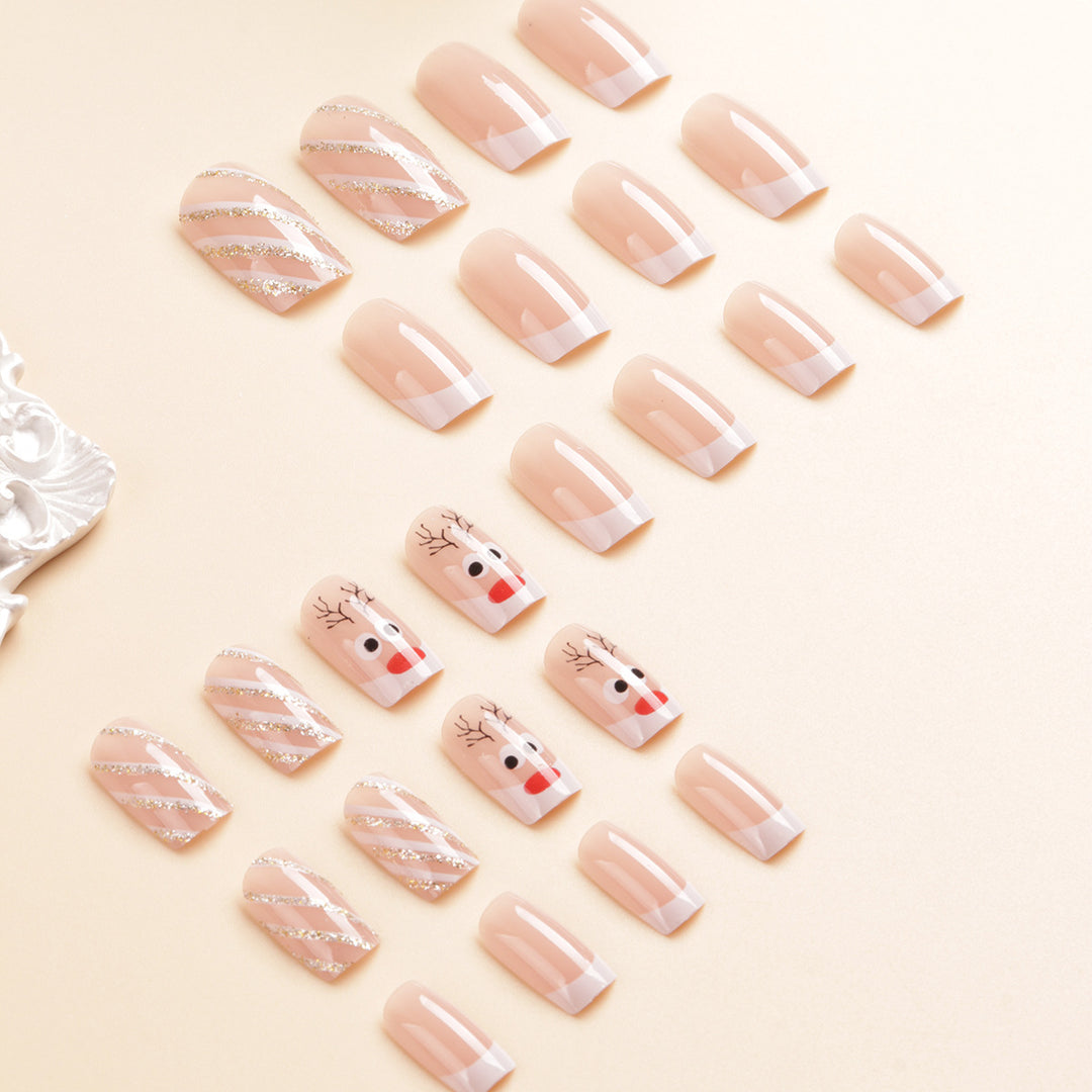 Festive Themed Character Press-On Nail Art Kalsten