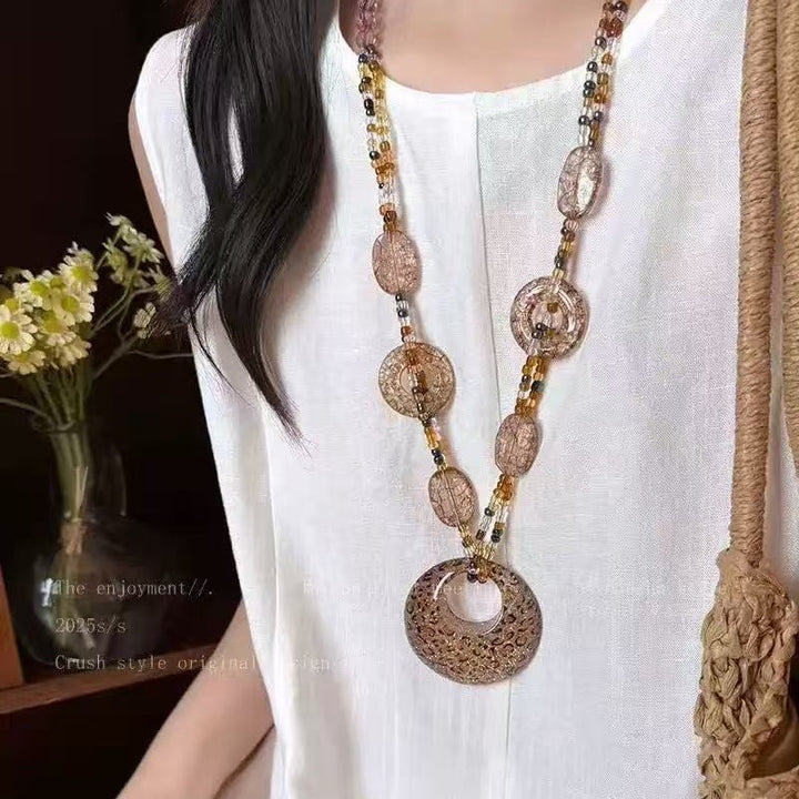 Handmade Beaded Pendant Necklace Kalsten