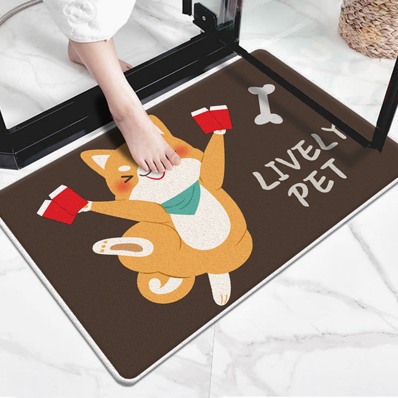 Cute Cartoon Dog-Themed Doormat Kalsten