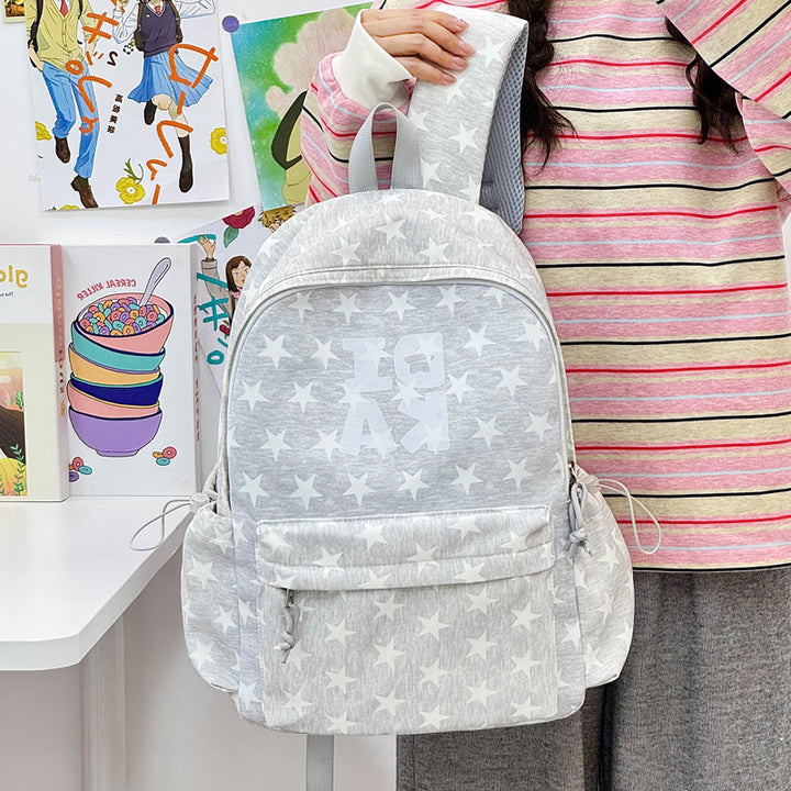 Stylish Star-Print School Backpack Kalsten