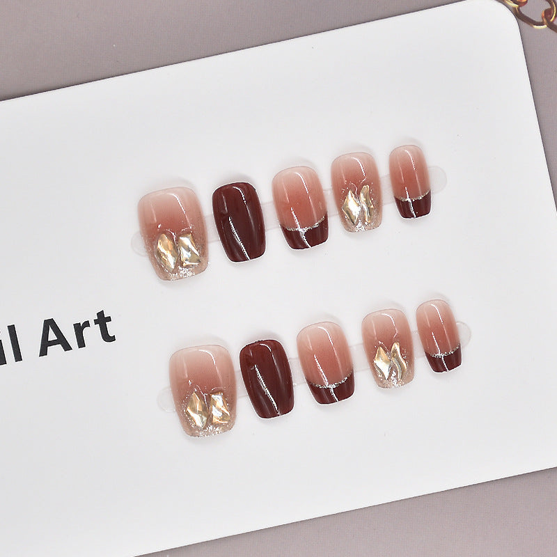 Glamorous Heart-Themed Press-On Nail Set Kalsten