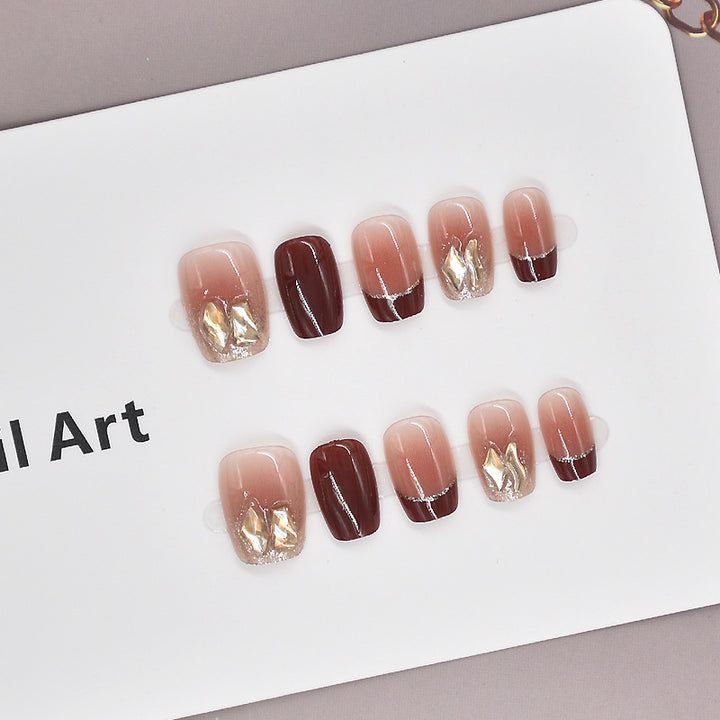 Glamorous Heart-Themed Press-On Nail Set Kalsten