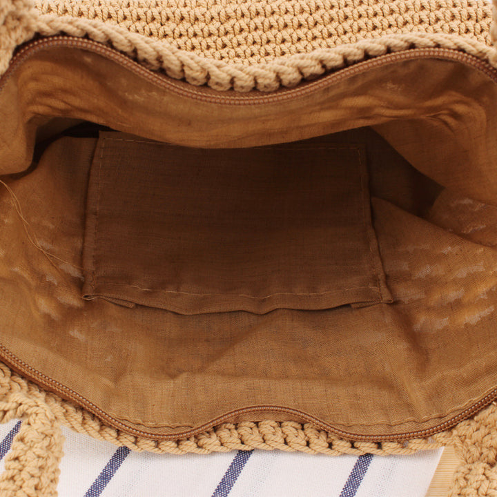 Net shopping bag made of hand-knotted natural material Kalsten