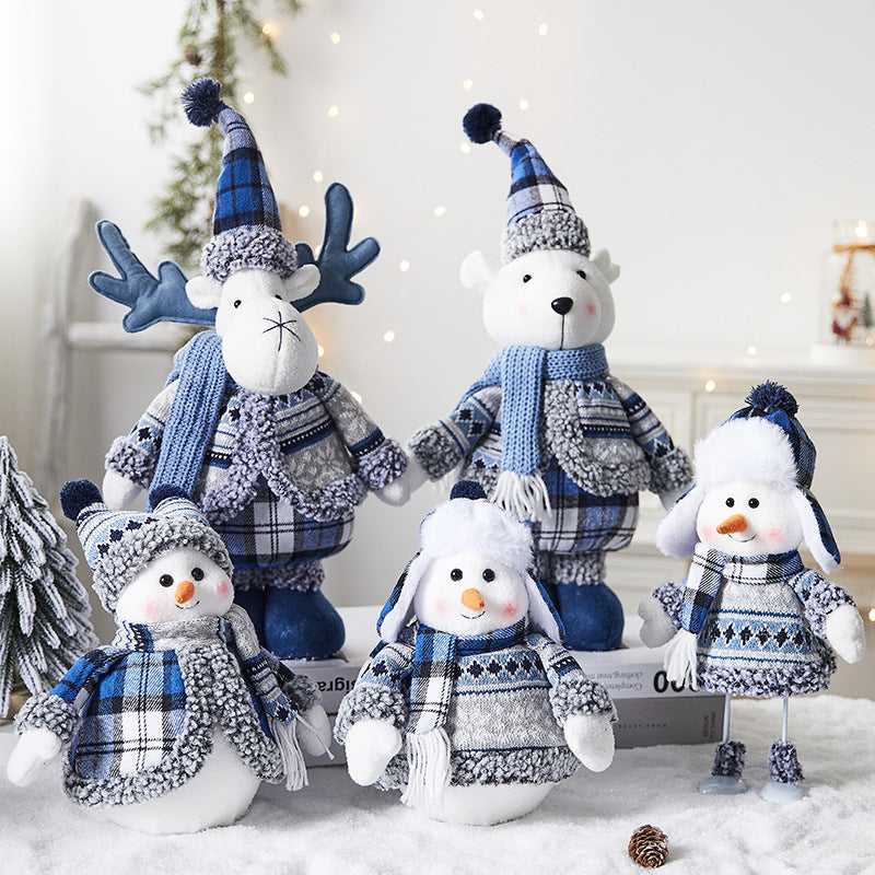 Whimsical Snowman Figurine Decoration