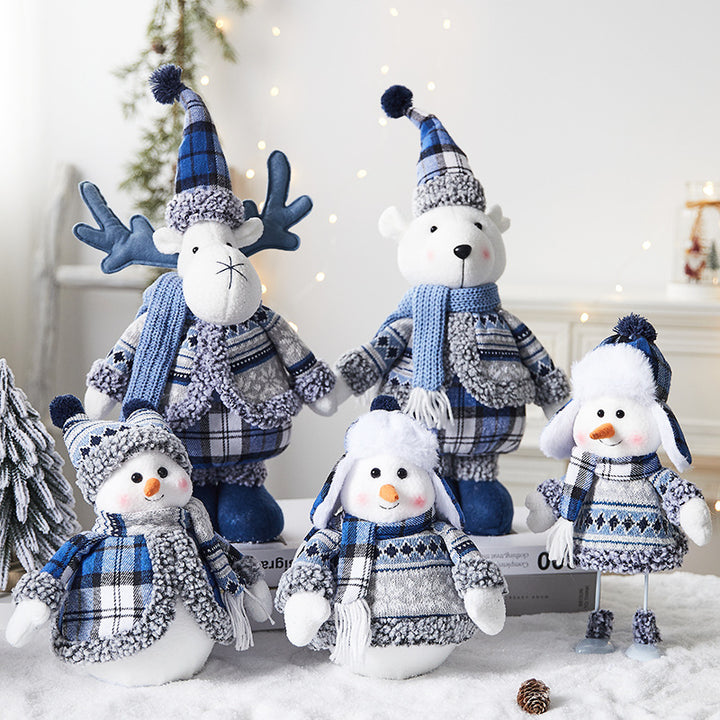 Whimsical Snowman Figurine Decoration
