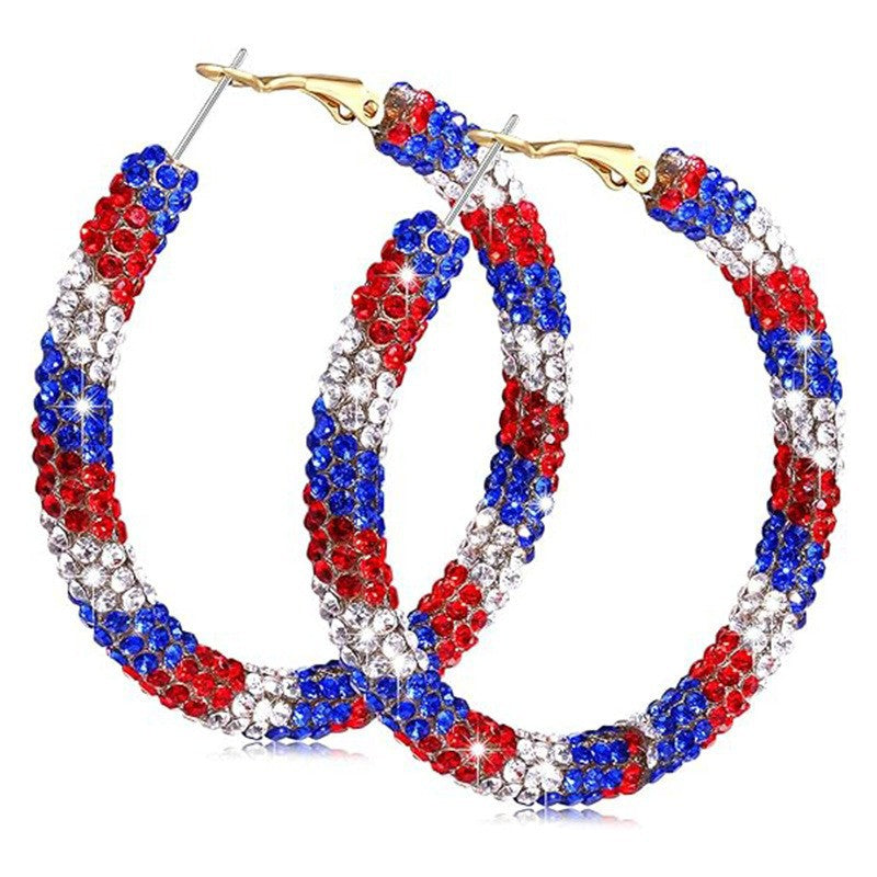 Women’s eye-catching drop earrings with flexible mesh, sequined trim, and hook closure Kalsten