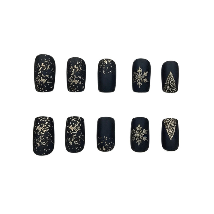 Festive Winter-Themed Acrylic Nail Extensions Kalsten