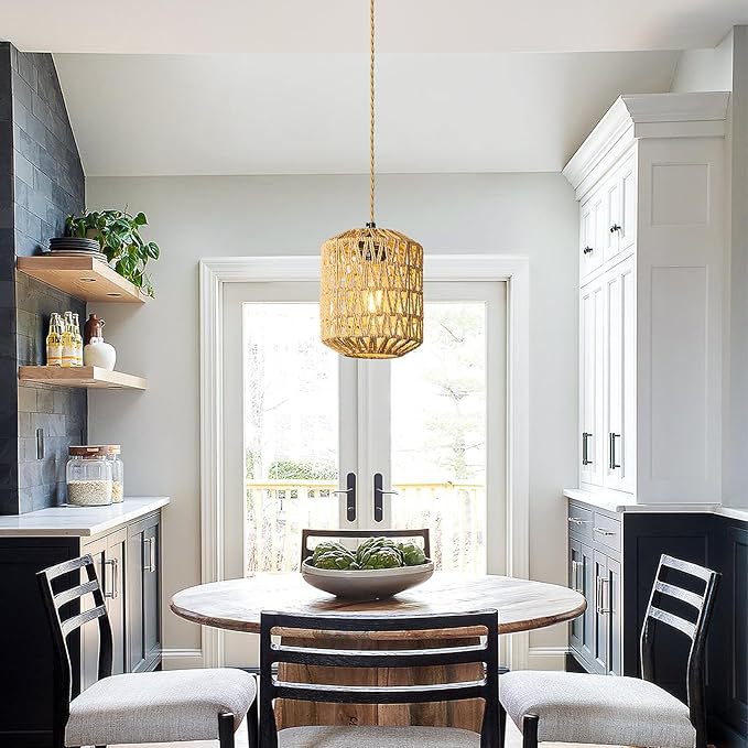 Woven Pendant Light Fixture