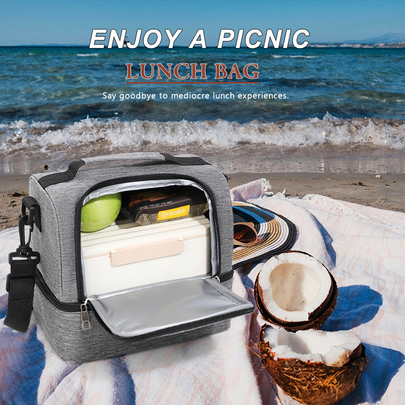 Multi-Compartment Insulated Lunch Cooler Bag