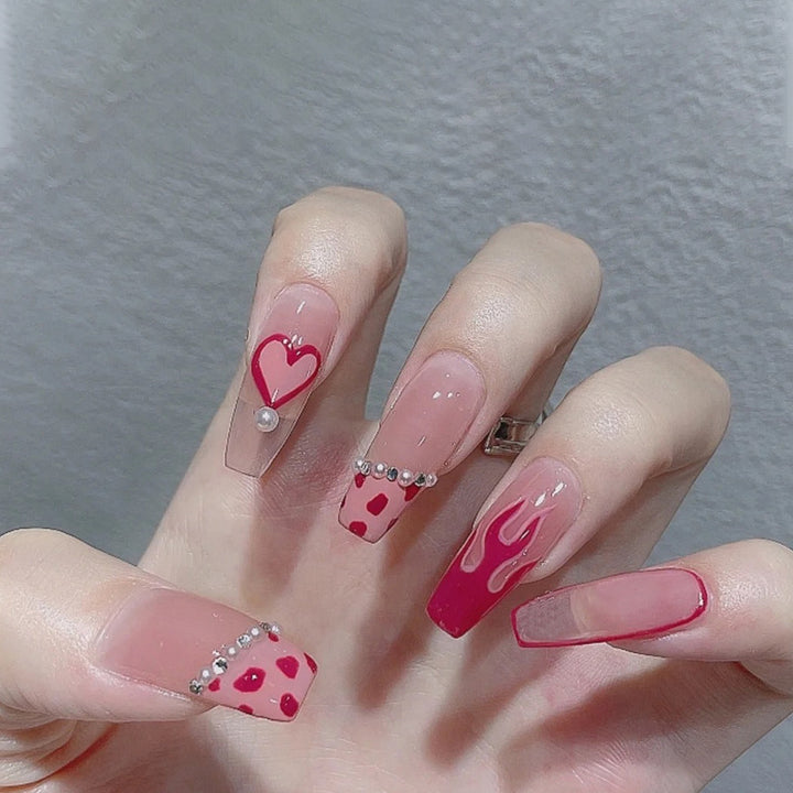 Glamorous Rhinestone-Embellished Press-On Nail Tips