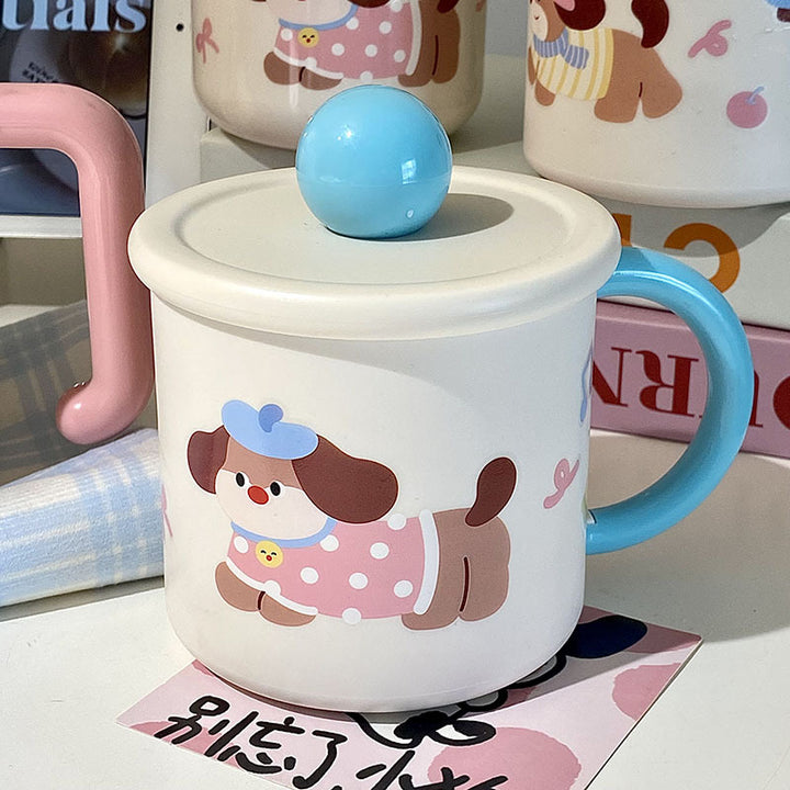 Coffee mug with playful dog design Kalsten