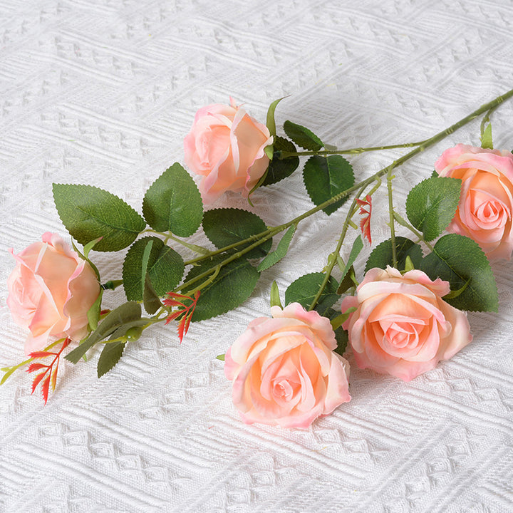 Artificial Silk Floral Rose Stem