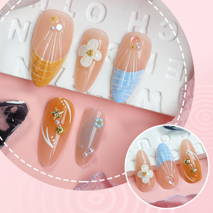 Artistic Floral-Design Press-On Nails