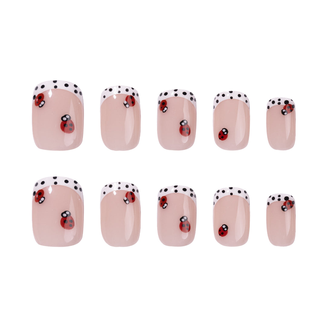 Artistic nail art with ladybug designs Kalsten