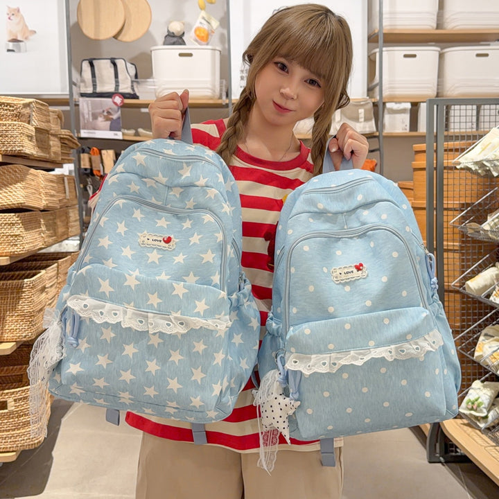 Trendy Star-Print School Backpack Kalsten