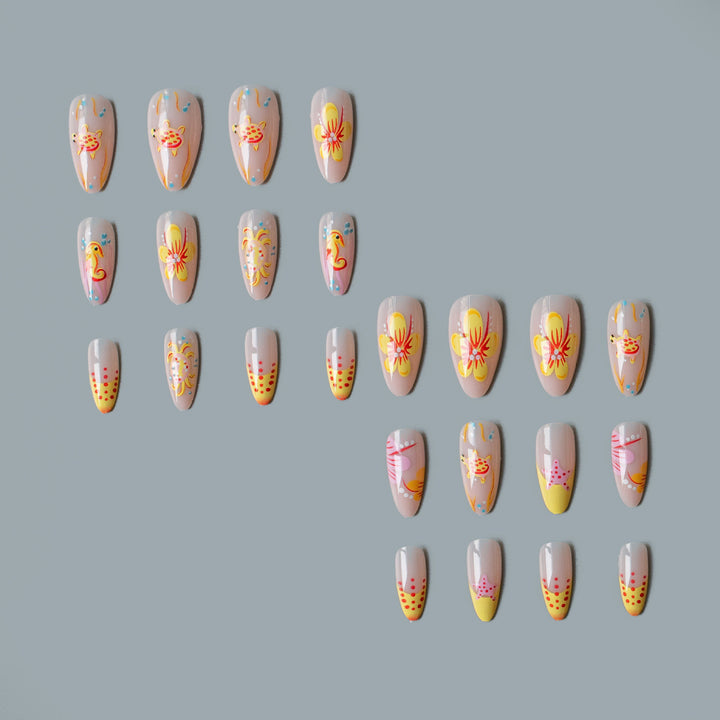 Artistic Ocean-Inspired Nail Art Set