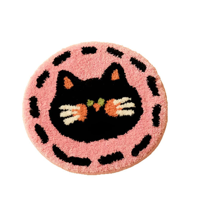 Cute Cat Face Plush Area Rug Kalsten