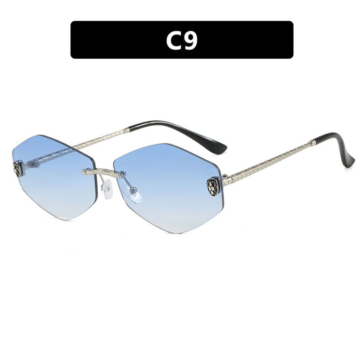 Women's geometric sunglasses in modern design with elegant metal frame Kalsten