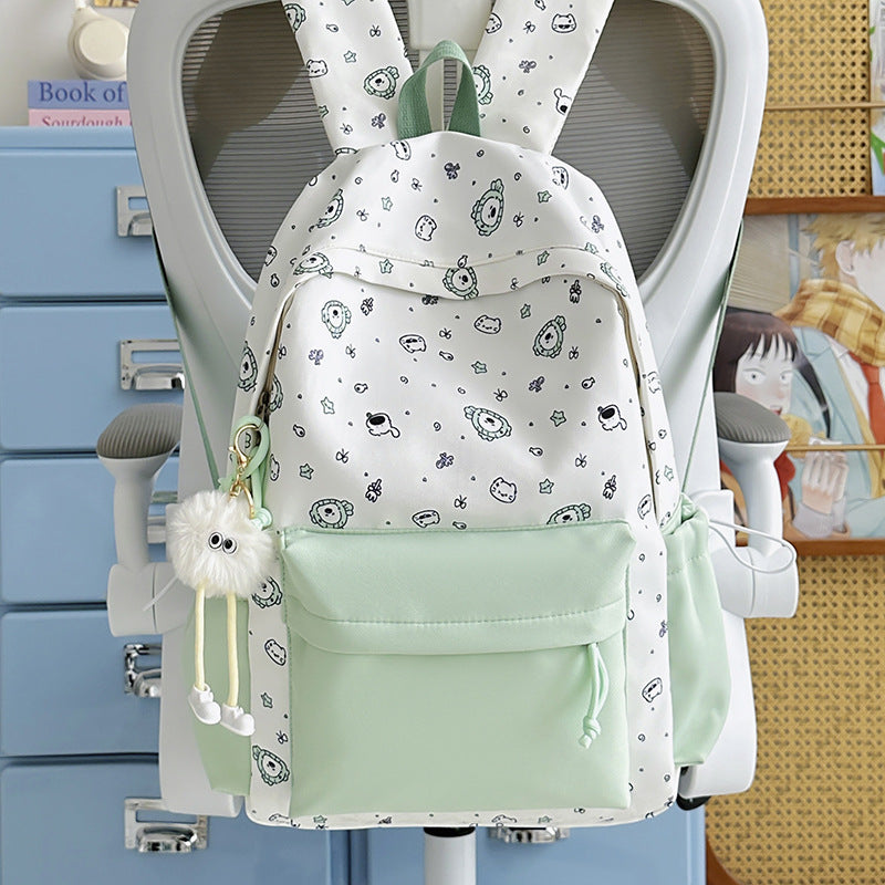 Playful Bunny Ears Printed Backpack Kalsten