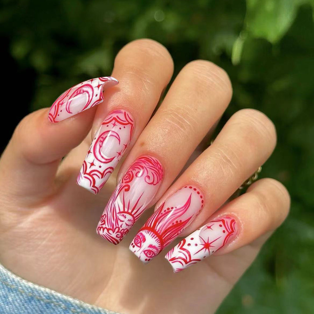 Artistic Patterned Press-On Nails Kalsten