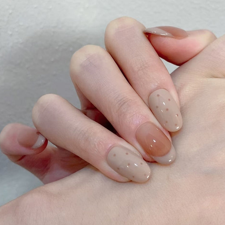 Natural Finish Press-On Nail Set Kalsten
