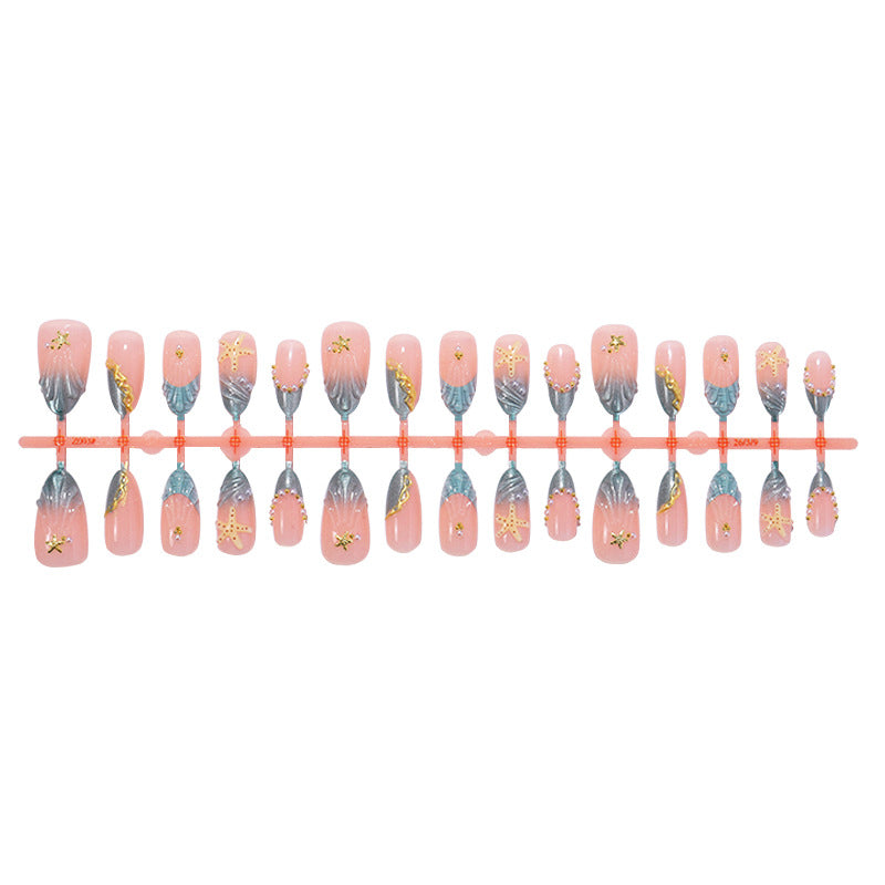 Decorative Press-On Nail Art Set with Unique Designs kalsten