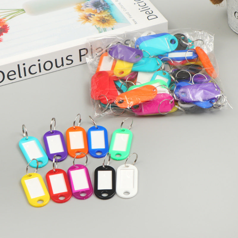 Unisex writable keychain with clear labeling field Kalsten