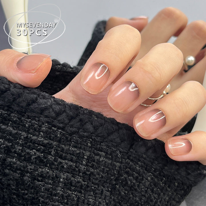 Natural Glossy Nail Enhancements Kalsten
