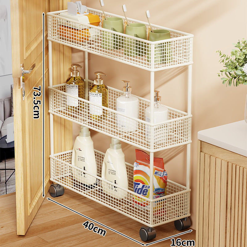 Slim Overdoor Three-Tier Wire Mesh Storage Organizer