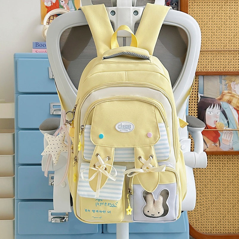 Playful Bunny-Ear Print Backpack Kalsten