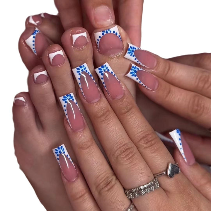 Artistic French Tip Nail Enhancements Kalsten