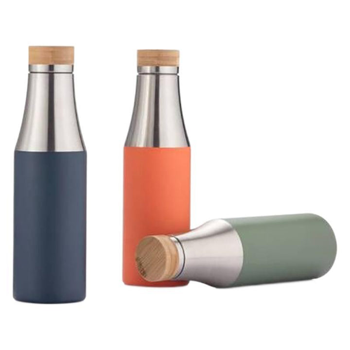 Women double-walled stainless steel drinking bottle with bamboo lid Kalsten