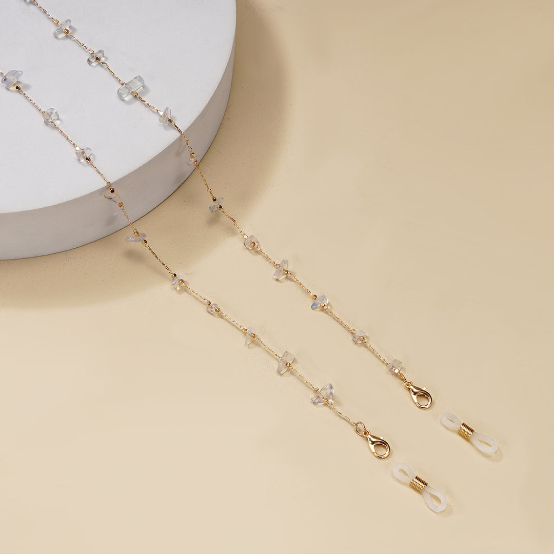 Multi-Color Stone Chain Necklace kalsten