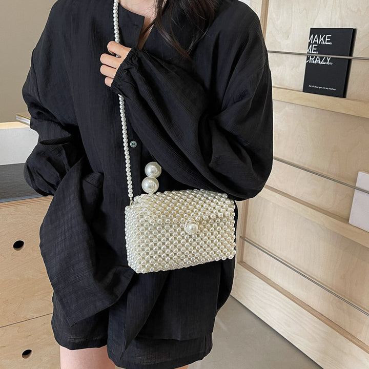 Pearl-Embellished Evening Handbag