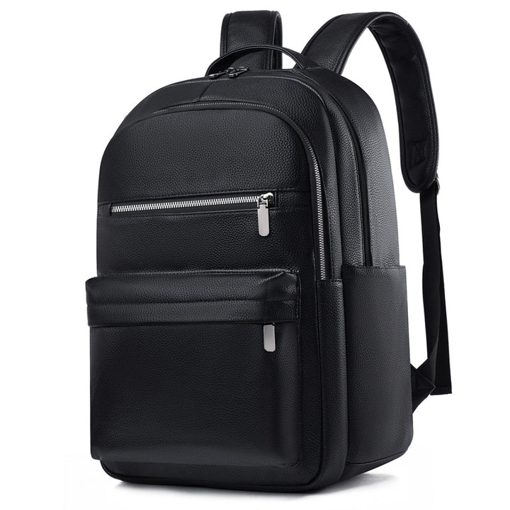 Sleek Textured Leather Backpack Kalsten