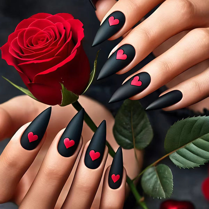 Artificial nails with romantic heart design Kalsten