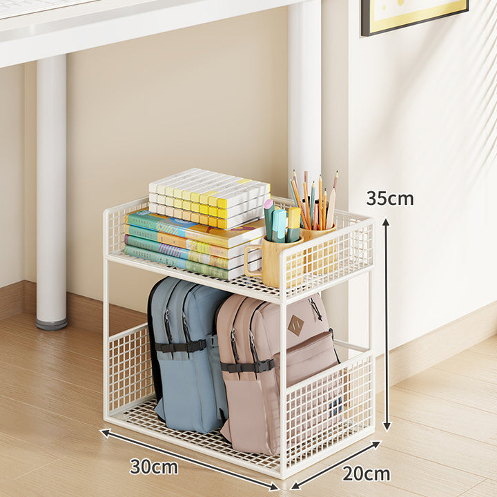 Slim Three-Tier Rolling Mesh Storage Cart with Locking Casters and Ventilated Shelves