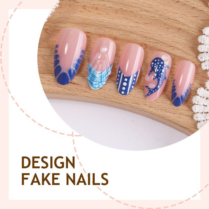 Acrylic nail set with modern design and elegant accents Kalsten