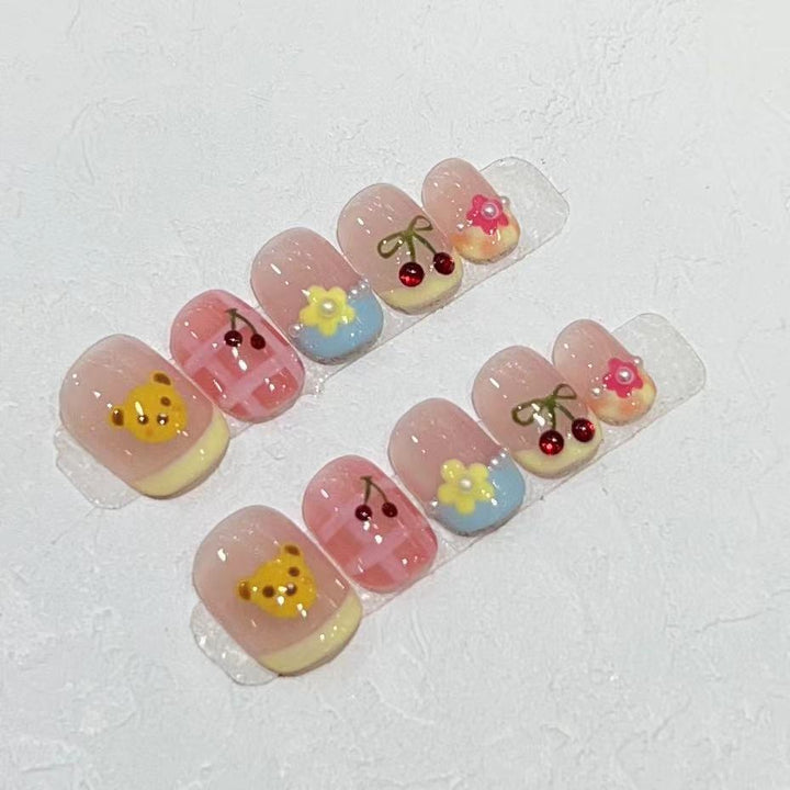 Whimsical Character Design Press-On Nail Set Kalsten