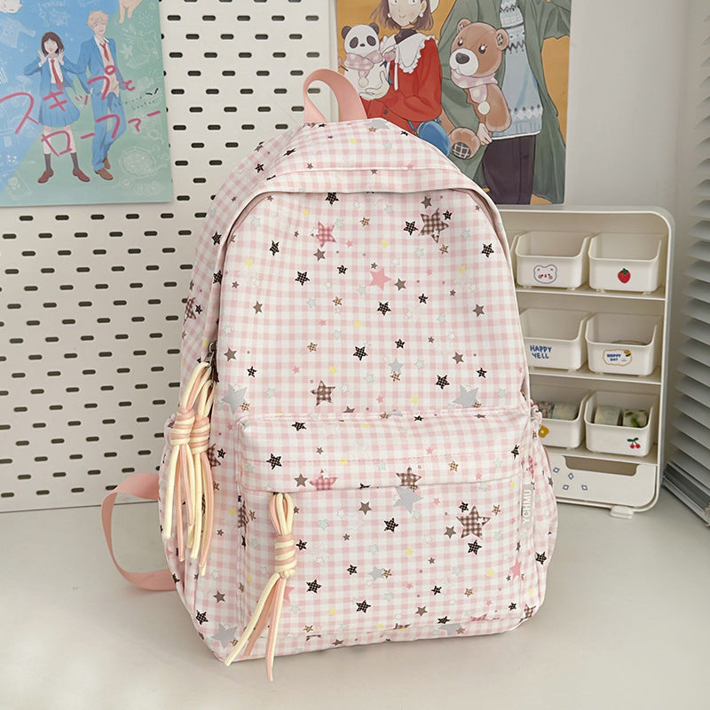 Cute Decorative Star-Embellished Backpack Kalsten